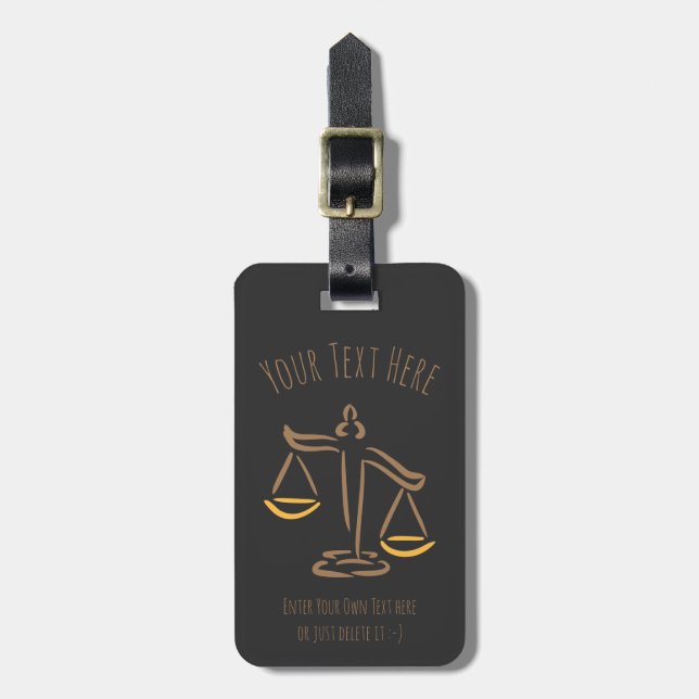 Étiquette À Bagage Avocat | Procureur | Juge | Cabinet d'avocats / Bu (Devant Vertical)