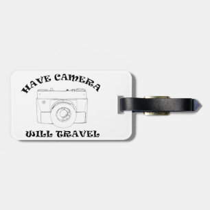 Étiquette À Bagage Avoir une caméra - Will Travel - étiquette de baga