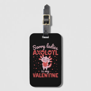 Étiquette À Bagage Axolotl est mon valentin
