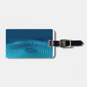 Étiquette À Bagage "Azure Voyage : Blue Luggage Print"