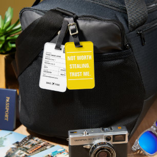 Étiquette À Bagage BAG TAG - Pas la peine de voler. Faites-moi confia