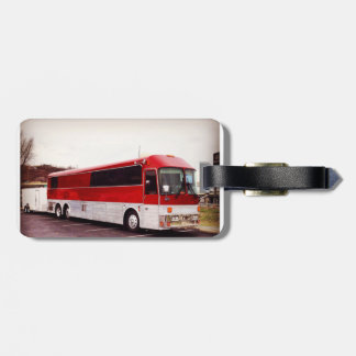Étiquette À Bagage Bagage en cuir d'étiquette de bus touristique