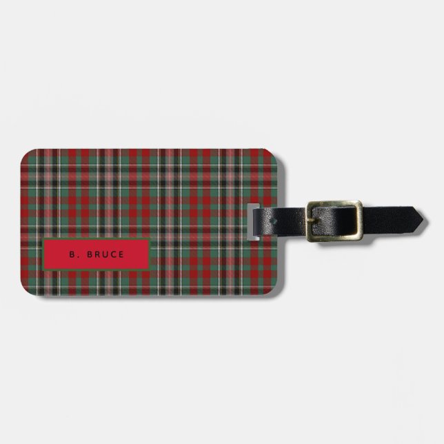Étiquette À Bagage Bagage personnalisé Burce Kinnaird Tartan Mens (Devant horizontal)