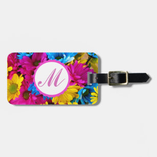 Étiquette À Bagage Bagage personnalisé Étiquette marguerite fleur col