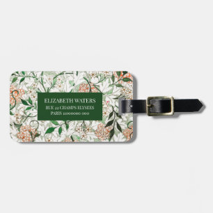 ÉTIQUETTE À BAGAGE BAGAGES DE VOYAGE TAG : WILLIAM MORRIS : JASMINE