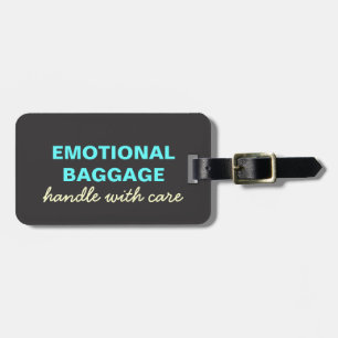 Étiquette À Bagage Bagages émotionnels : Handle avec soin - Turquoise