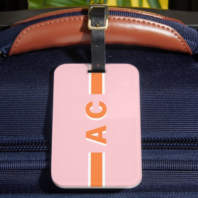 Étiquette À Bagage Bagages Personnalisés Rétro Monogramme pour Enterr (Insitu Rectoal 2)