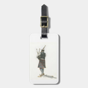 Étiquette À Bagage Bagpiper