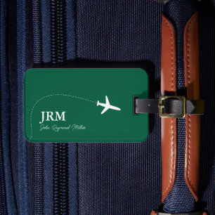 Étiquette À Bagage Baguette Hunter-Green pour le voyage en avion