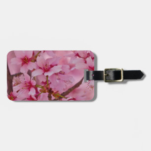 Étiquette À Bagage Baigné dans les fleurs de cerisier japonaises rose