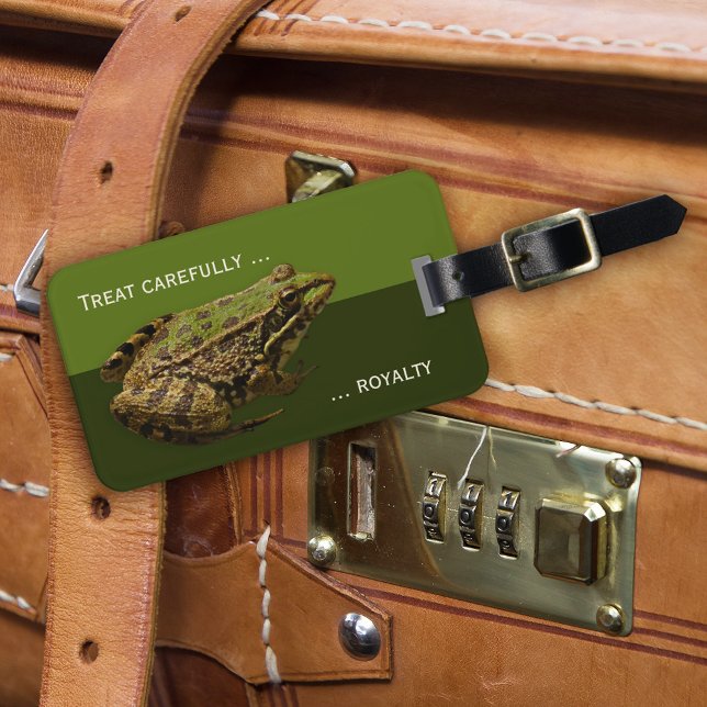 Étiquette À Bagage Baiser le Prince Funny Frog étiquette de bagage (Créateur téléchargé)