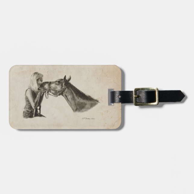 Étiquette À Bagage Baisers à cheval (Devant horizontal)