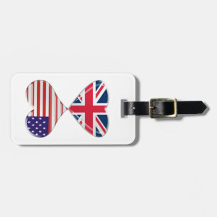 Étiquette À Bagage Baisers des Etats-Unis et de l'art BRITANNIQUE de