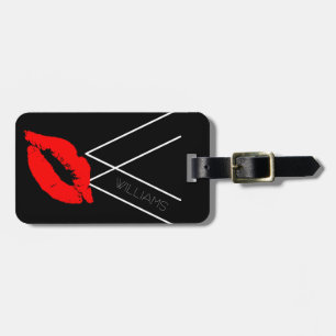 Étiquette À Bagage Baisers lèvres rouge rouge rouge noir Williams do-