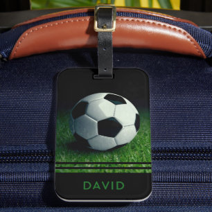 Étiquette À Bagage Bal de football Nom personnalisé Football Sport