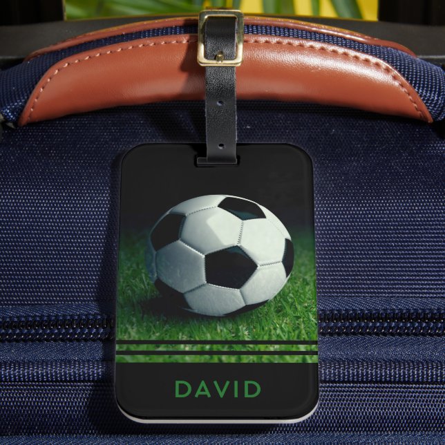 Étiquette À Bagage Bal de football Nom personnalisé Football Sport (Insitu Rectoal 2)