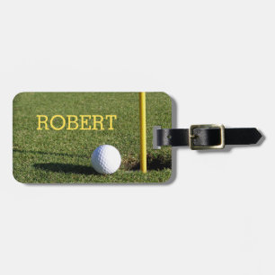 Étiquette À Bagage Bal de golf sur le Green   Golf