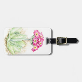 Étiquette À Bagage Balise à bagages primula rose fine art