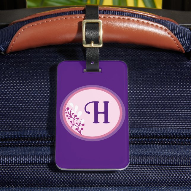 Étiquette À Bagage Balise bagage - Ajouter votre initiale (Insitu Rectoal 2)