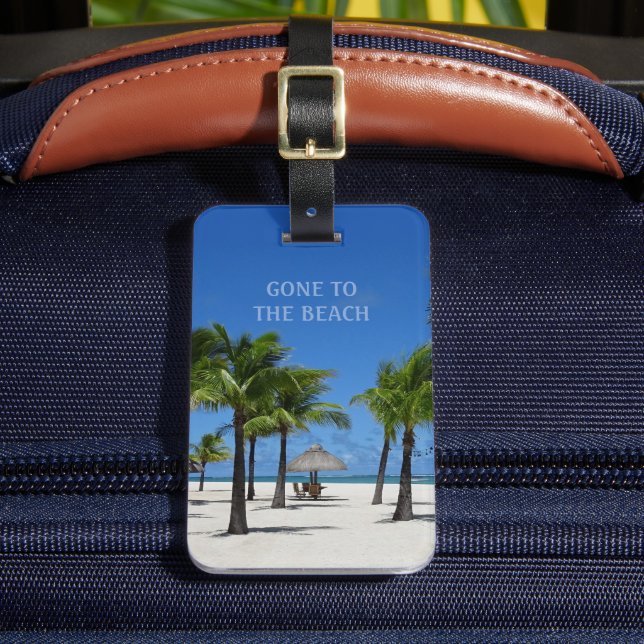 Étiquette À Bagage Balise Bagage Aller à la plage (personnalisable) (Insitu Rectoal 2)