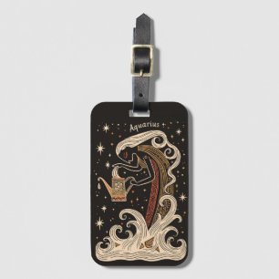 Étiquette À Bagage Balise bagage Aquarius Celestial Zodiac Art