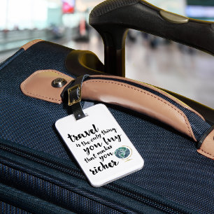 Étiquette À Bagage Balise Bagage de devis de voyage vous rend plus ri