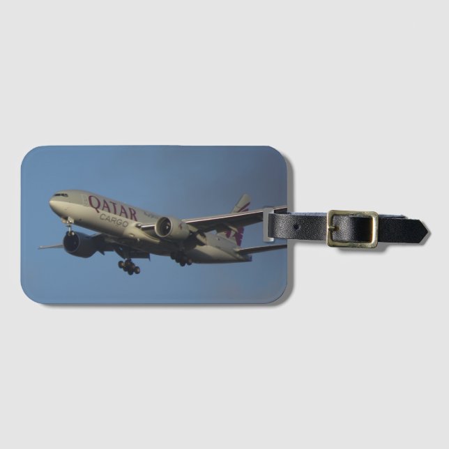 Étiquette À Bagage Balise Bagage de l'avion Quatar (Devant Horizontal)