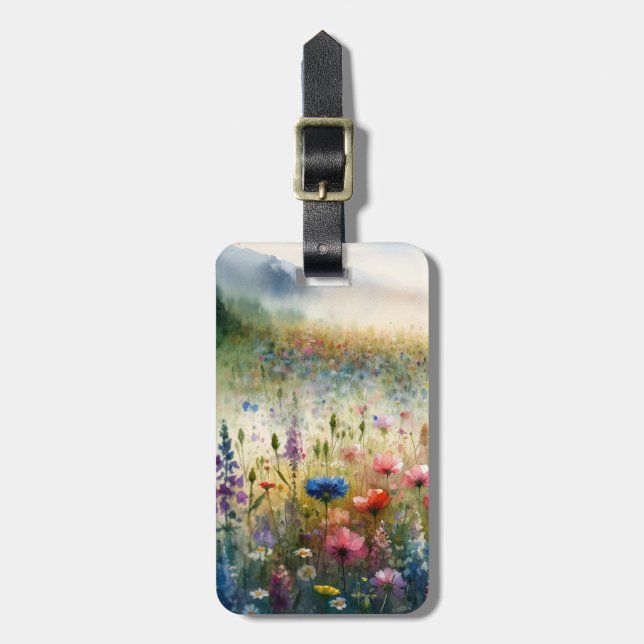 Étiquette À Bagage Balise Bagage fleur sauvage - Personnaliser (Devant Vertical)