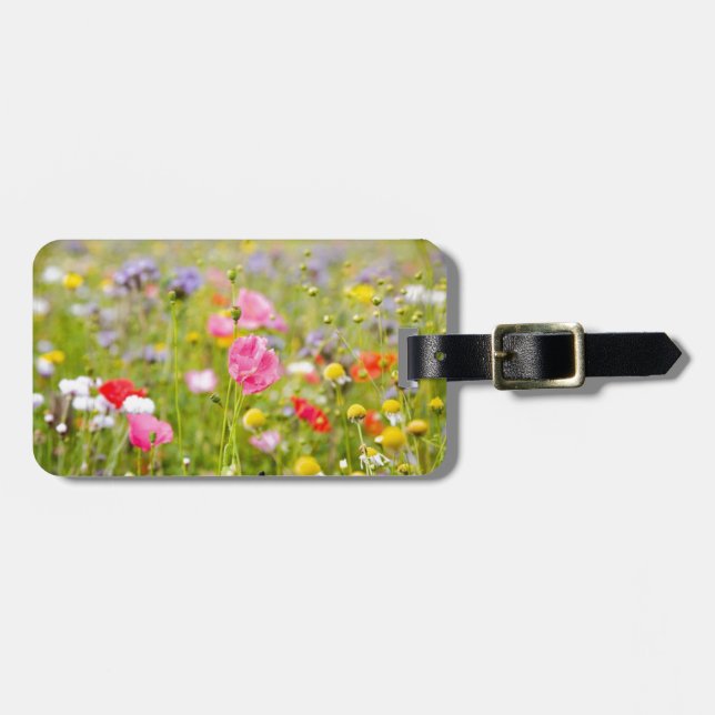 Étiquette À Bagage Balise Bagage Fleurs Sauvages (Devant horizontal)