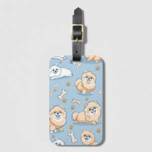 Étiquette À Bagage Balise Bagage Motif mignon Poméranie