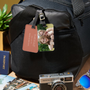 Étiquette À Bagage Balise bagage personnalisée avec photo - Cadeau de