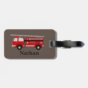 Étiquette À Bagage Balise bagage pour camion rouge pour enfant mignon