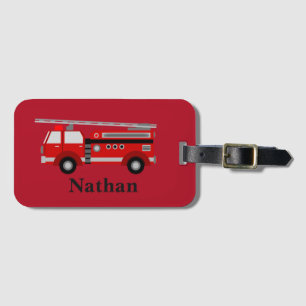 Étiquette À Bagage Balise bagage pour camion rouge pour enfant mignon
