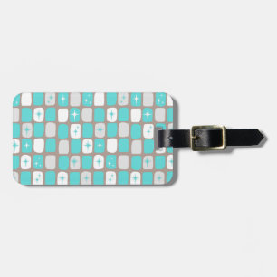 Étiquette À Bagage Balise Bagage pour Starbursts Turquoise Retro