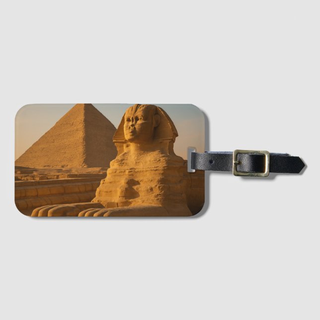 Étiquette À Bagage Balise Bagage Sphinx & Pyramides (Devant Horizontal)