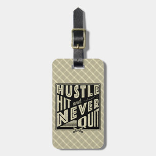 Étiquette À Bagage Balise Baseball Hustlie frapper et ne jamais quitt