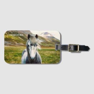 Étiquette À Bagage Balise Belle valise personnalisée Cheval