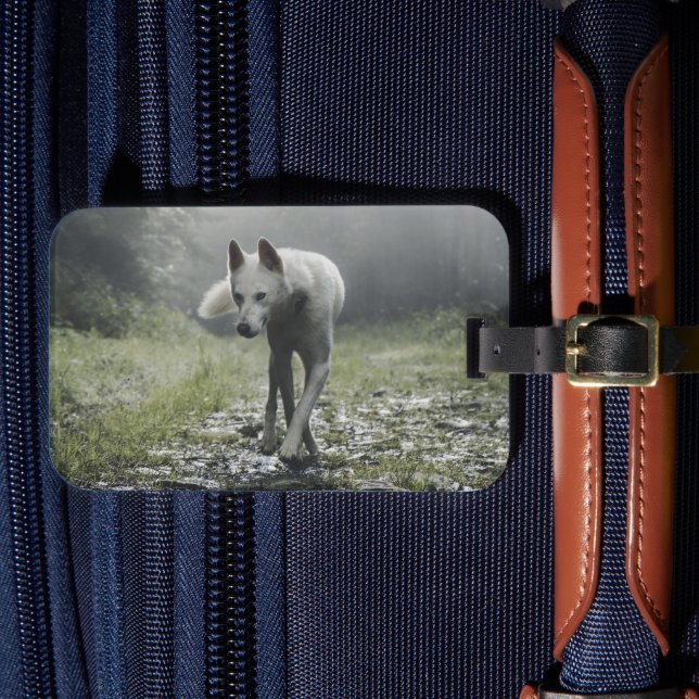 Étiquette À Bagage Balise blanche de bagage Husky Sibérien (Insitu Rectoal 4)