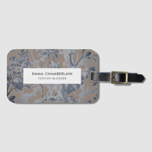 Étiquette À Bagage Balise Botanique Beige Chinoiserie Custom Luggage