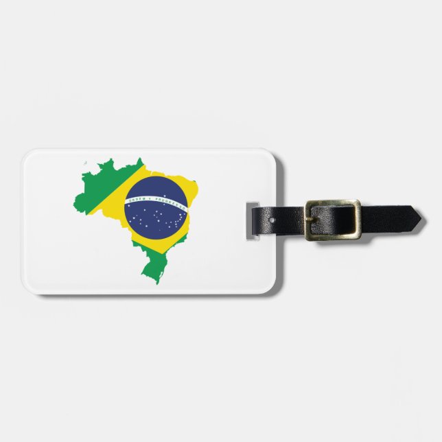 Étiquette À Bagage Balise Brésil Drapeau - Soccer Voyage Cadeau (Devant horizontal)
