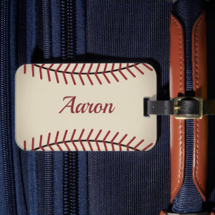 Étiquette À Bagage Balise cadeau de baseball personnalisé vintage