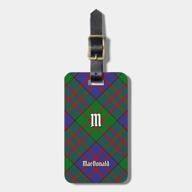 Étiquette À Bagage Balise Clan MacDonald Tartan (Devant Vertical)