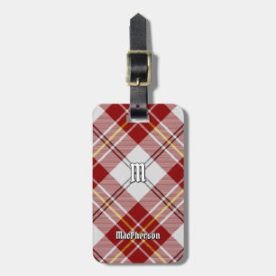 Étiquette À Bagage Balise Clan MacPherson Robe Rouge Tartan