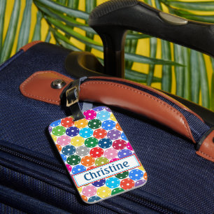 Étiquette À Bagage Balise de bagage à bille de Pickleball multicolore