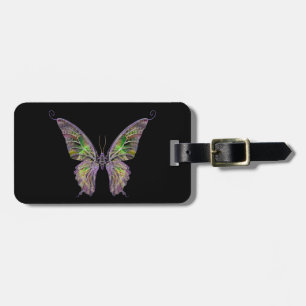 Étiquette À Bagage Balise de bagage à papillon coloré personnalisée