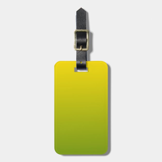 Étiquette À Bagage Balise de bagage acrylique Dégradé jaune et vert (Devant Vertical)