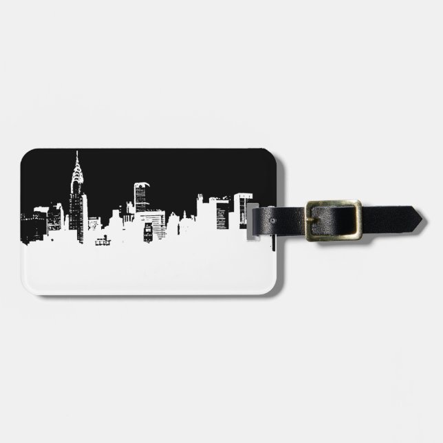 Étiquette À Bagage Balise de bagage Art pop New York (Devant horizontal)