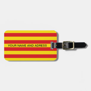 Étiquette À Bagage Balise de bagage avec drapeau de Catalogne