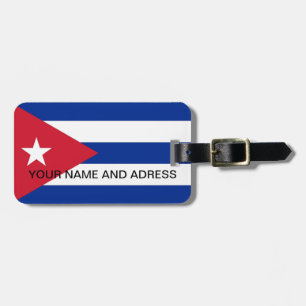 Étiquette À Bagage Balise de bagage avec drapeau de Cuba