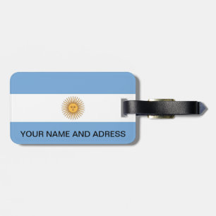Étiquette À Bagage Balise de bagage avec drapeau de l'Argentine